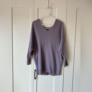 New York & Company Lavender V-Neck Sweater